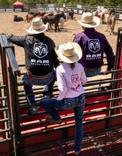 Load image into Gallery viewer, Ladies Long Sleeve Button Up - Front & Back Logos