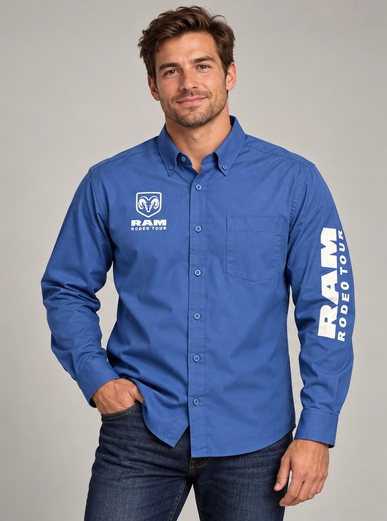 Mens Woven shirt - Blue