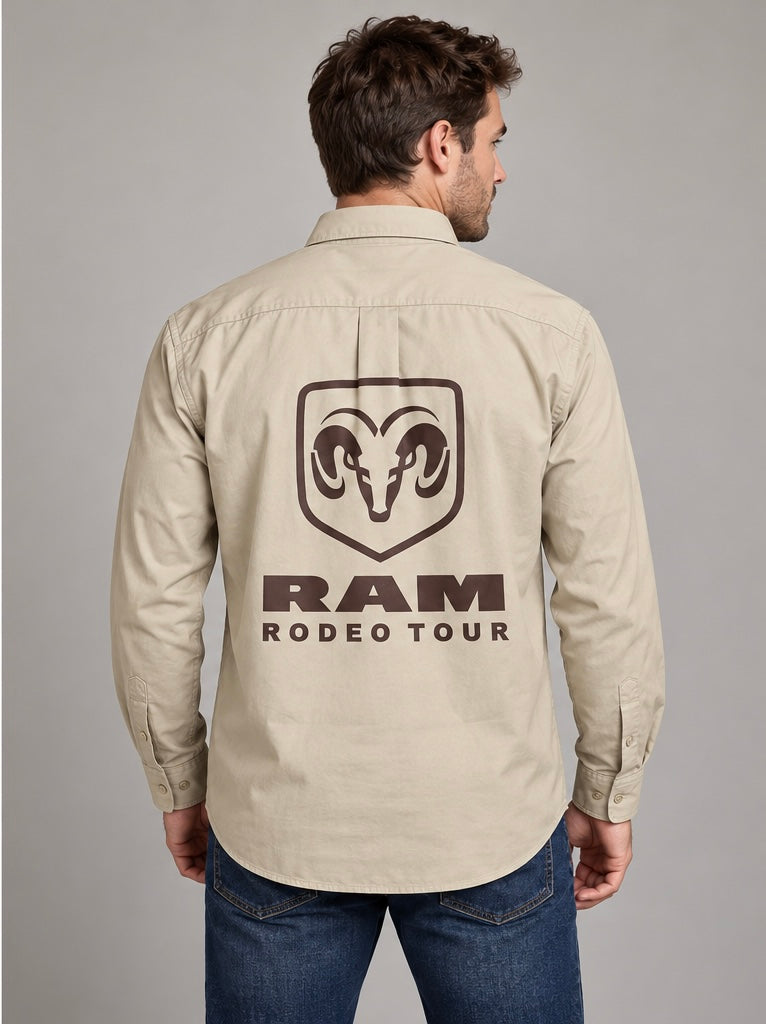 Mens Woven shirt - Khaki