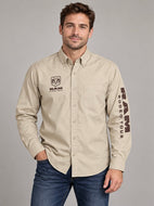 Mens Woven shirt - Khaki