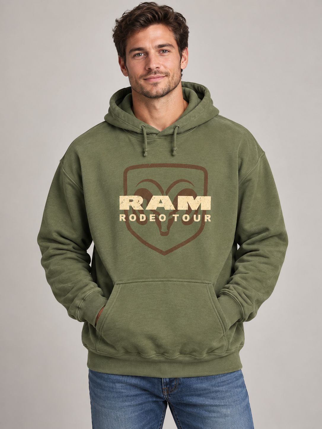 RAM Hoodie - Olive Green